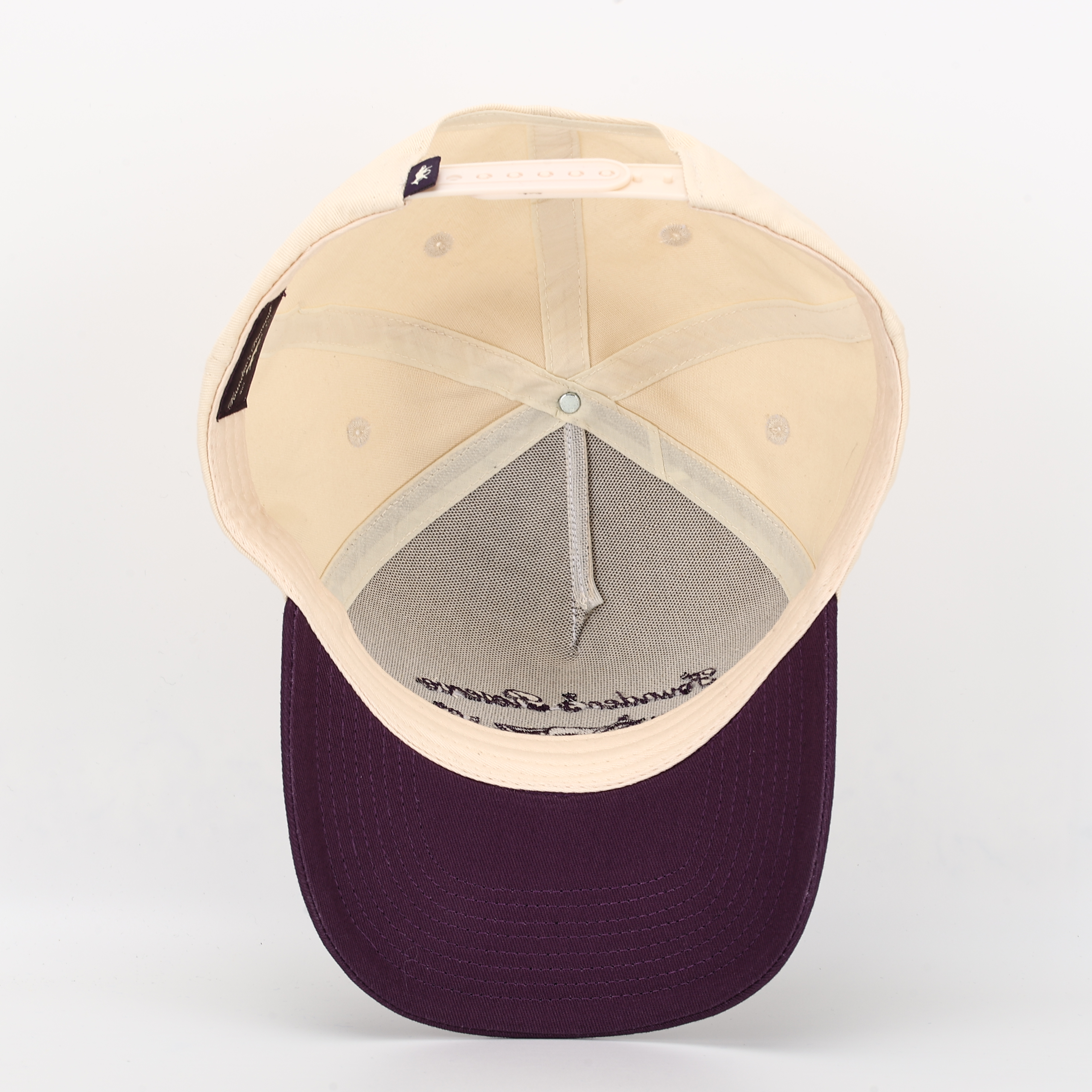 Two-Tone Cotton Baseball Cap with Embroidered Fox Logo