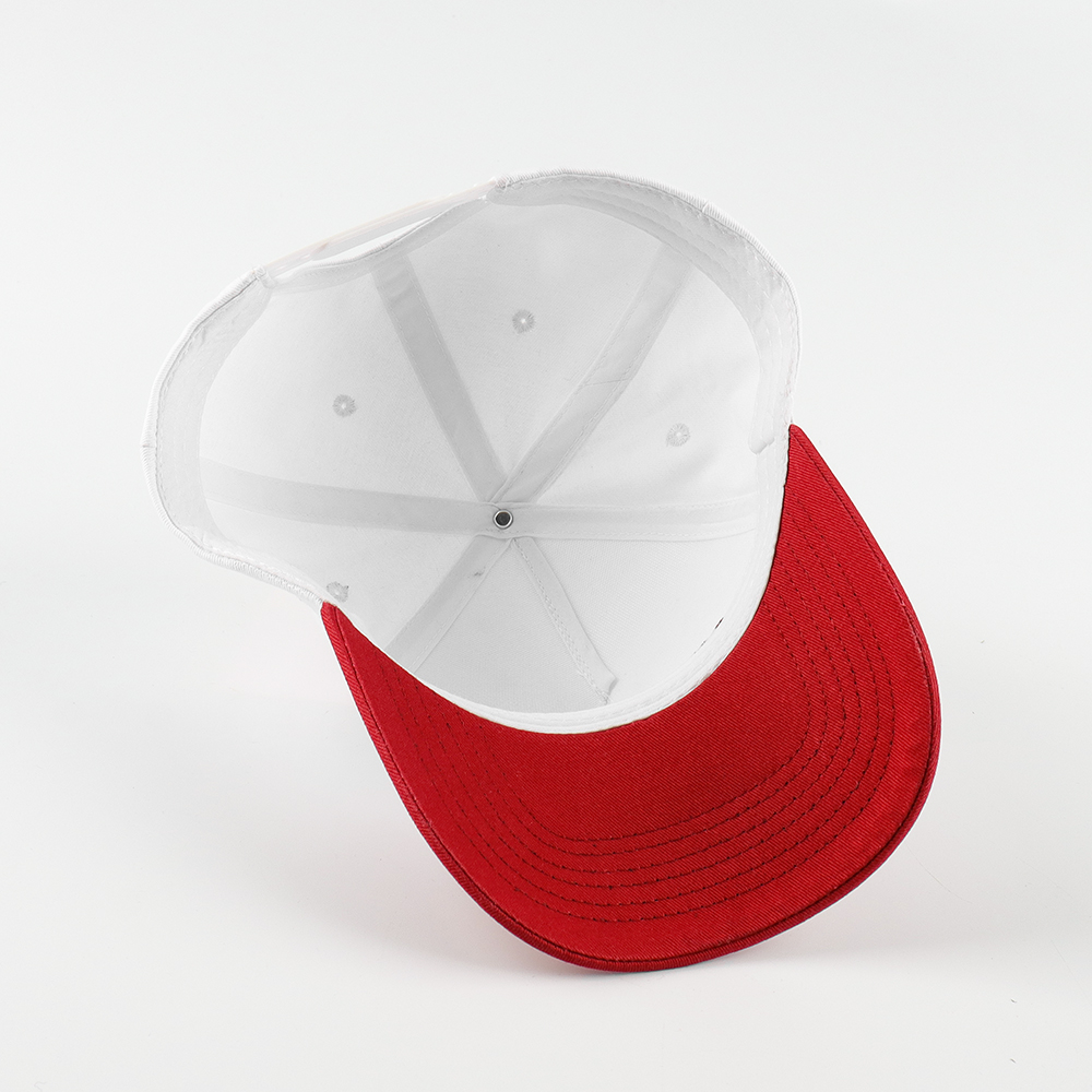 Red White Airplane Embroidery Two-Tone Baseball Cap