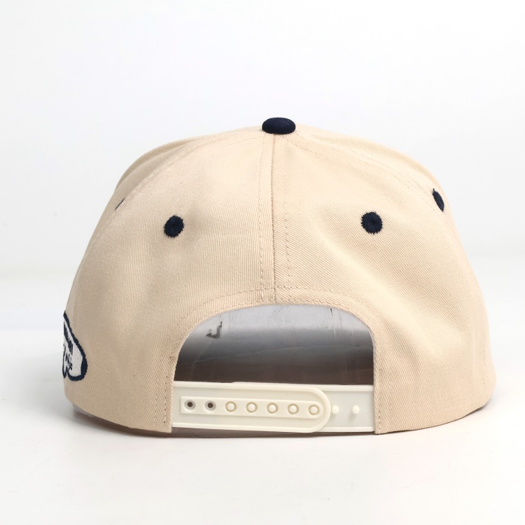 Two Tone Cotton Twill Baseball Cap with Embroidered Logo Patch and Adjustable Fit