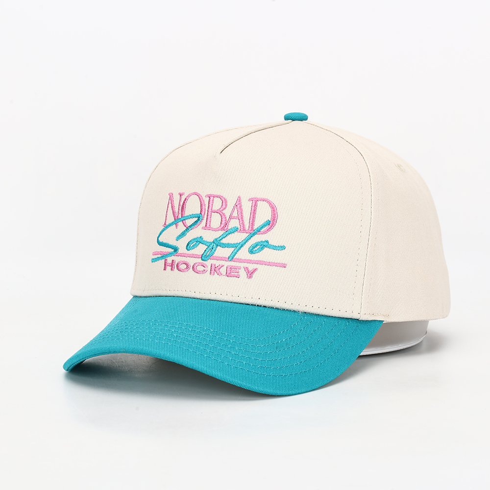 Retro Color Block Street Style Embroidered Baseball Cap