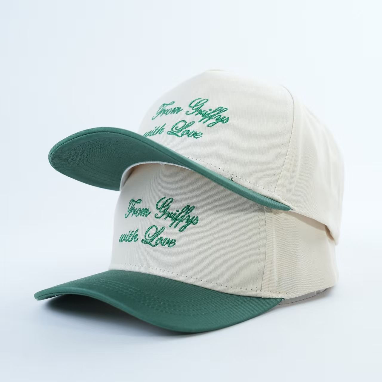 Two-Tone Cotton Twill Baseball Cap with “From Griffiths with Love” Embroidery