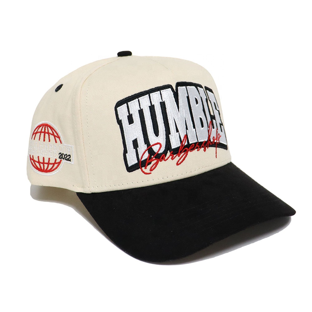 Humblé Embroidered Two-Tone 5 Panel Cotton Twill Baseball Cap
