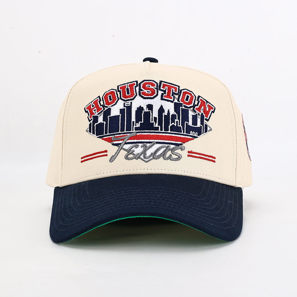 Houston Skyline Embroidered Two-Tone Baseball Cap