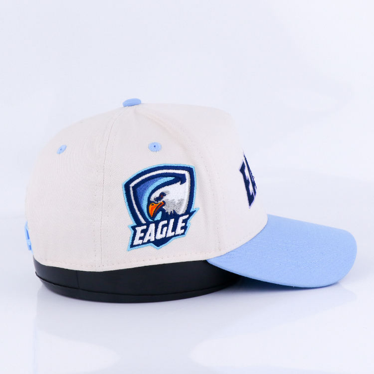 Eagle Embroidered Two-Tone Cotton Twill Baseball Cap