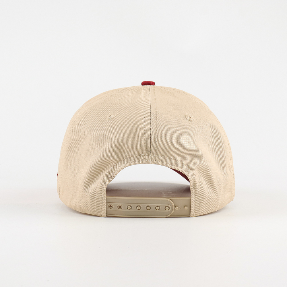 Beige and Red Wild Ducks Embroidered Two-Tone Baseball Cap