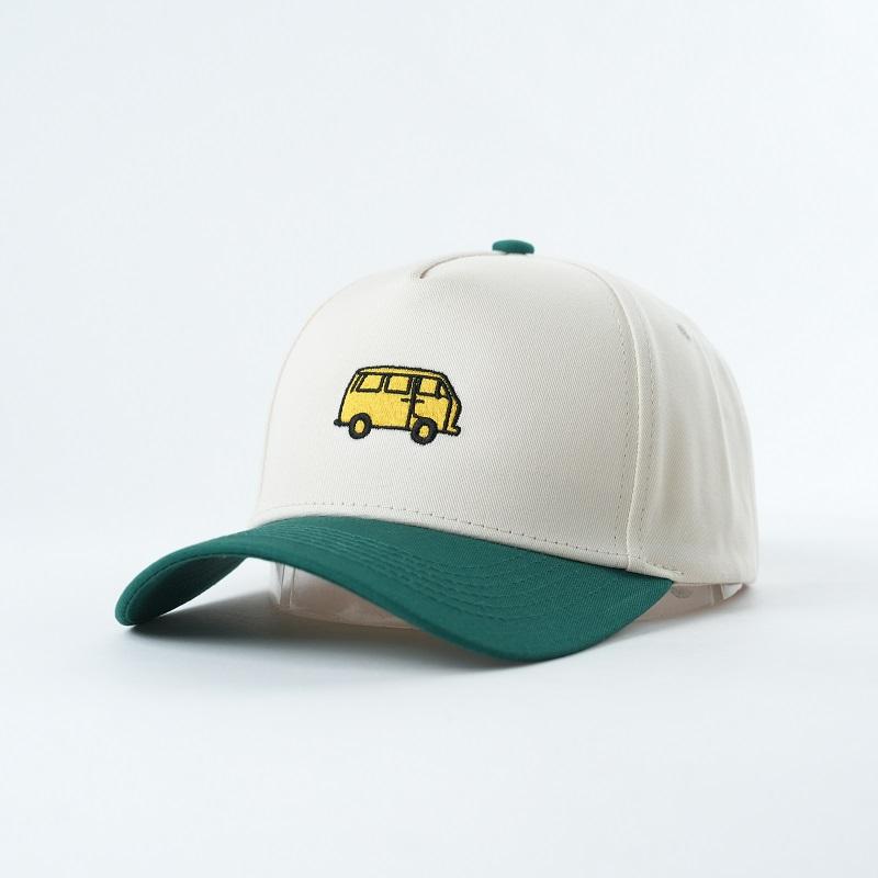 Vintage Van Embroidered Two Tone Cotton Baseball Cap