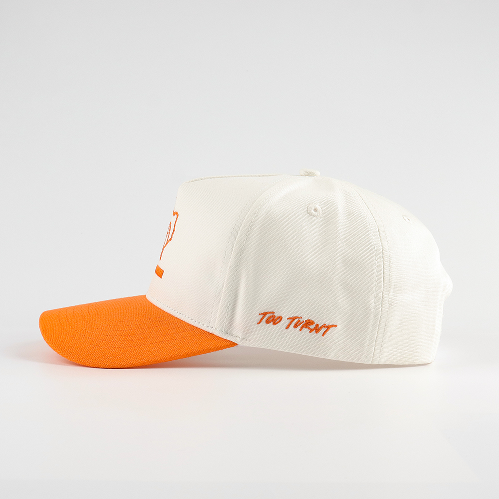 Cream & Orange Texas Duck Embroidered 5-Panel Baseball Cap