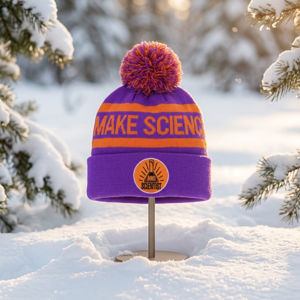 Colorful Jacquard Pom Pom Knit Beanie Hat Set – Winter Warm Street Style Caps
