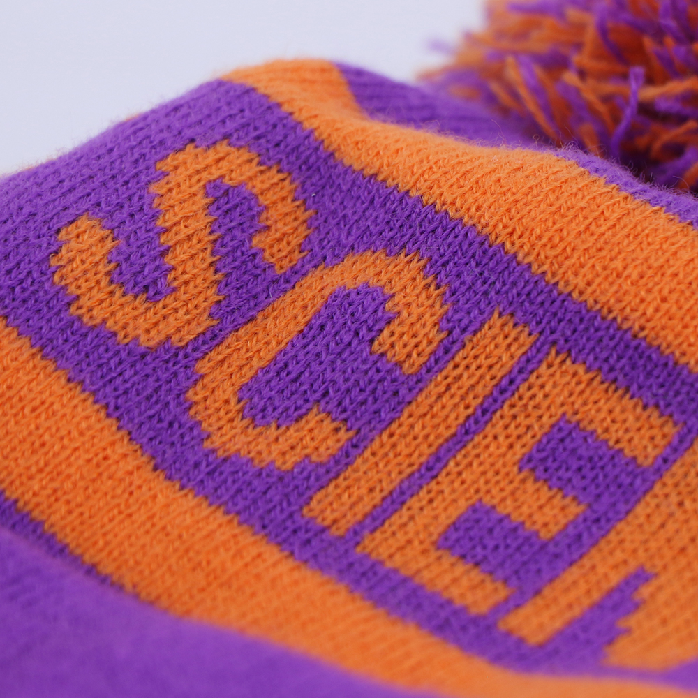 Colorful Jacquard Pom Pom Knit Beanie Hat Set – Winter Warm Street Style Caps
