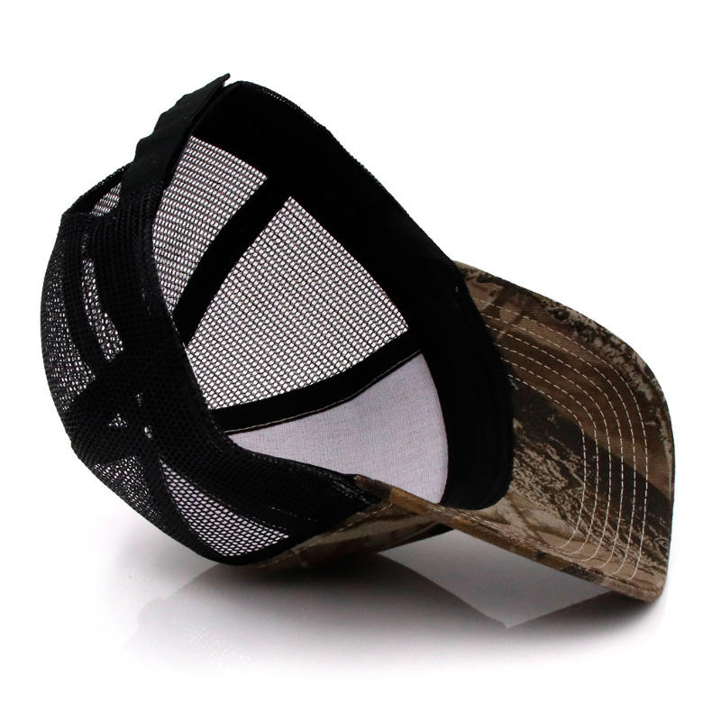 Mesh‑Back Camo Baseball Cap With Adjustable Snapback