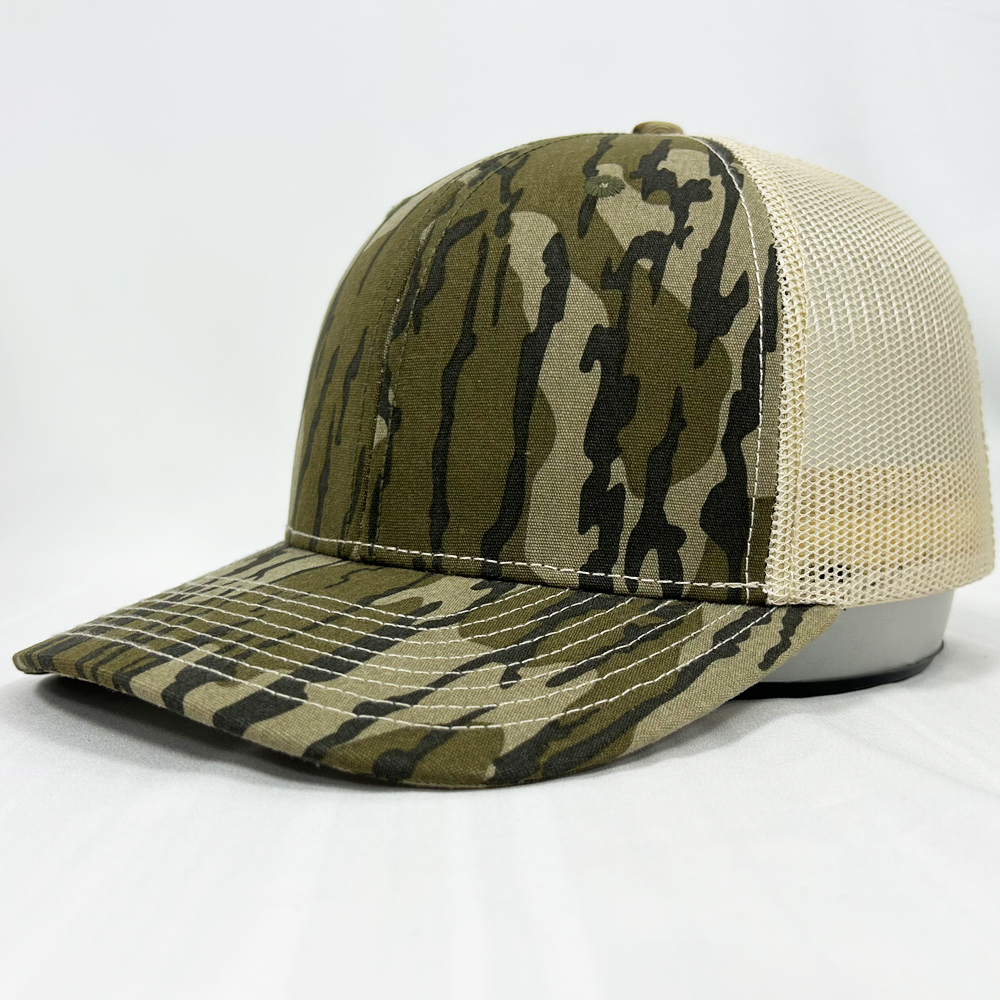 Tiger Camo Print Trucker Hat with Mesh Back for Outdoor Adventures