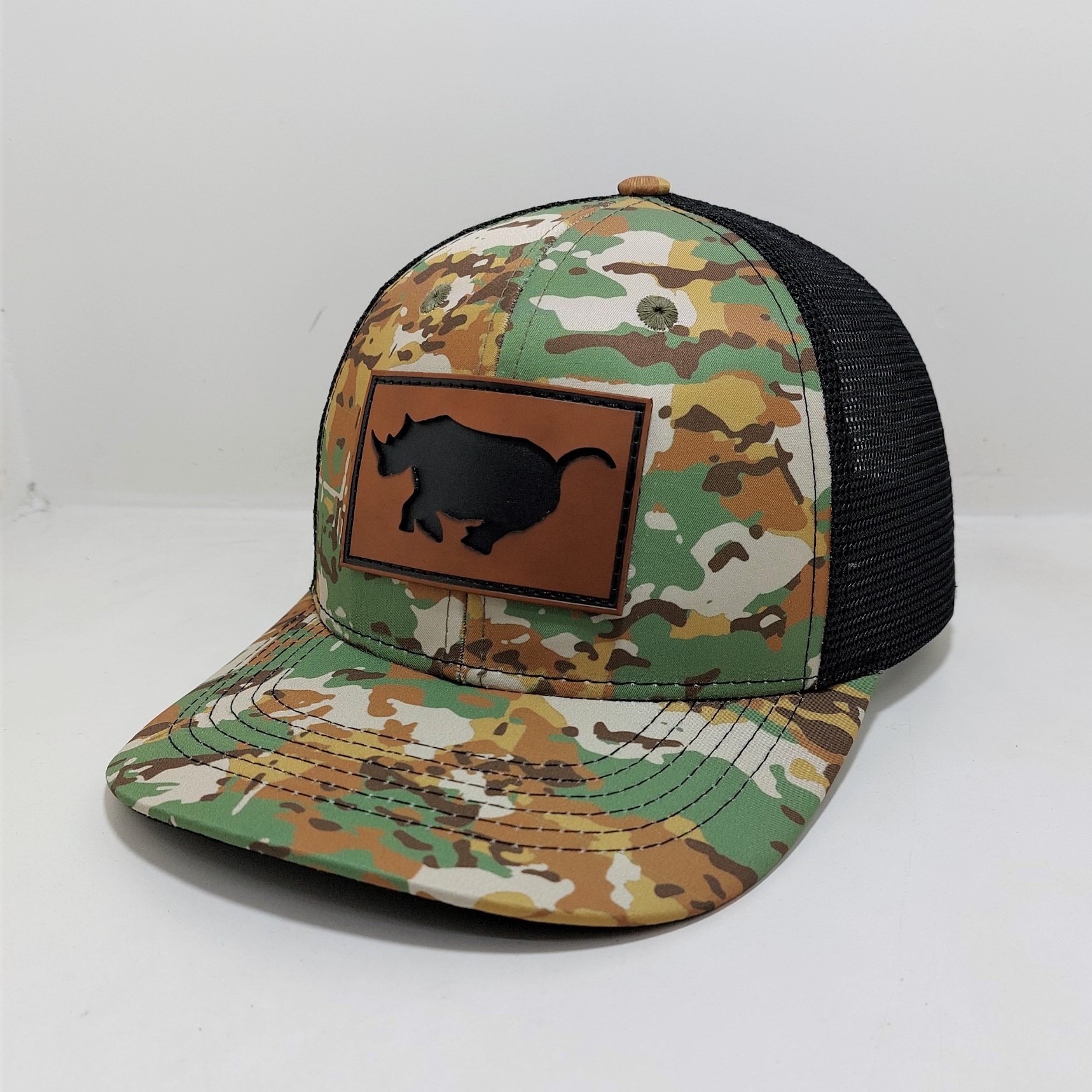 Rhino Patch Camo Mesh Back Trucker Hat