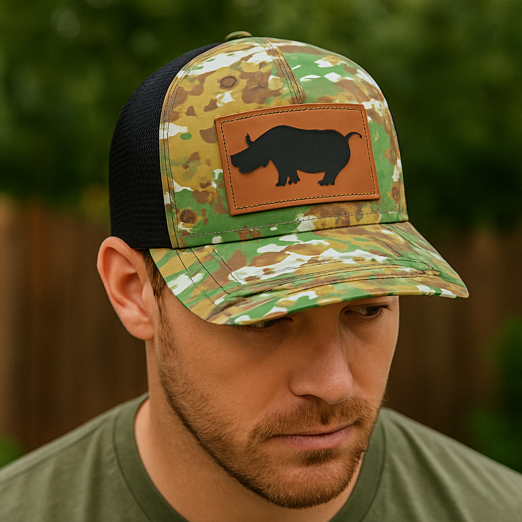 Rhino Patch Camo Mesh Back Trucker Hat