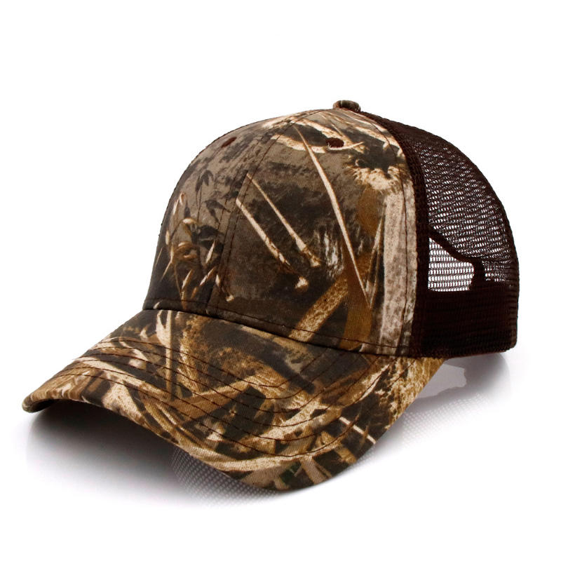 Mesh‑Back Camo Baseball Cap With Adjustable Snapback