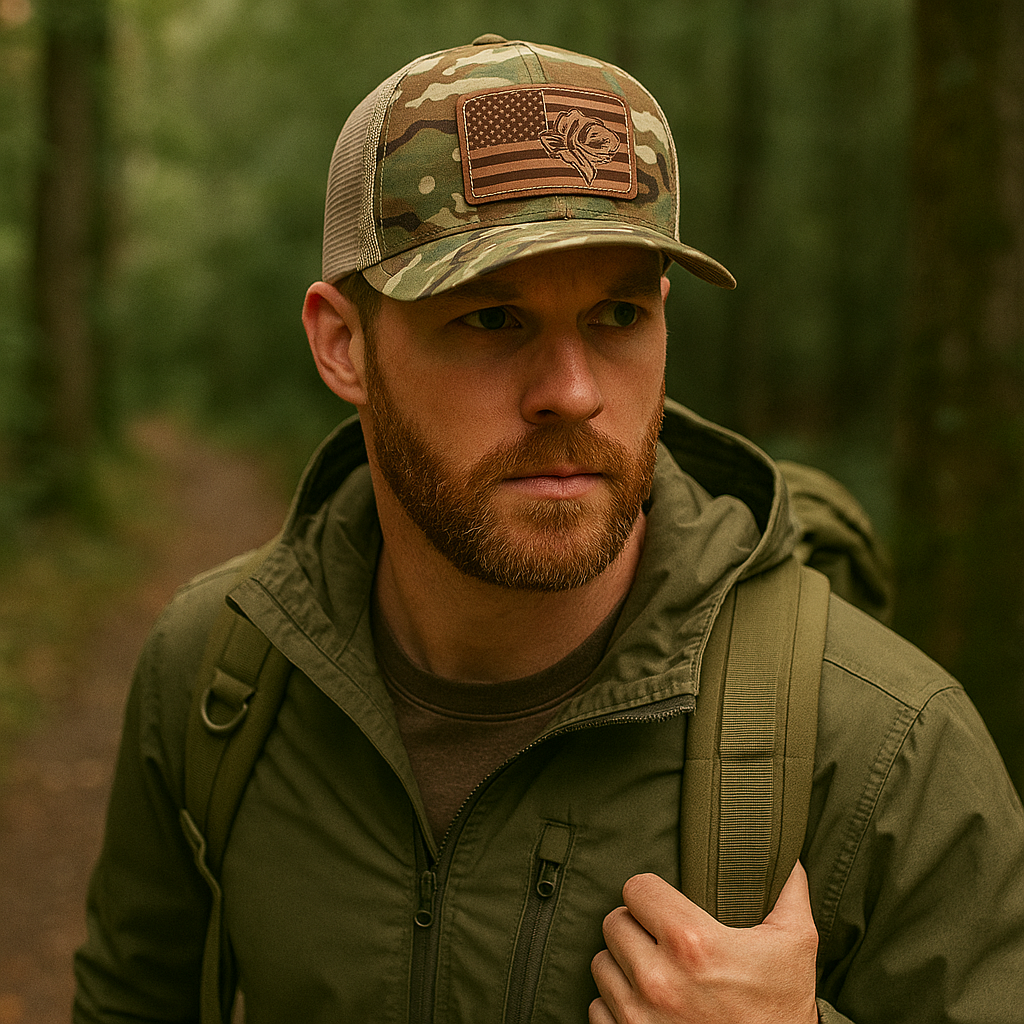 Tactical Mesh Trucker Hat with Snapback Closure