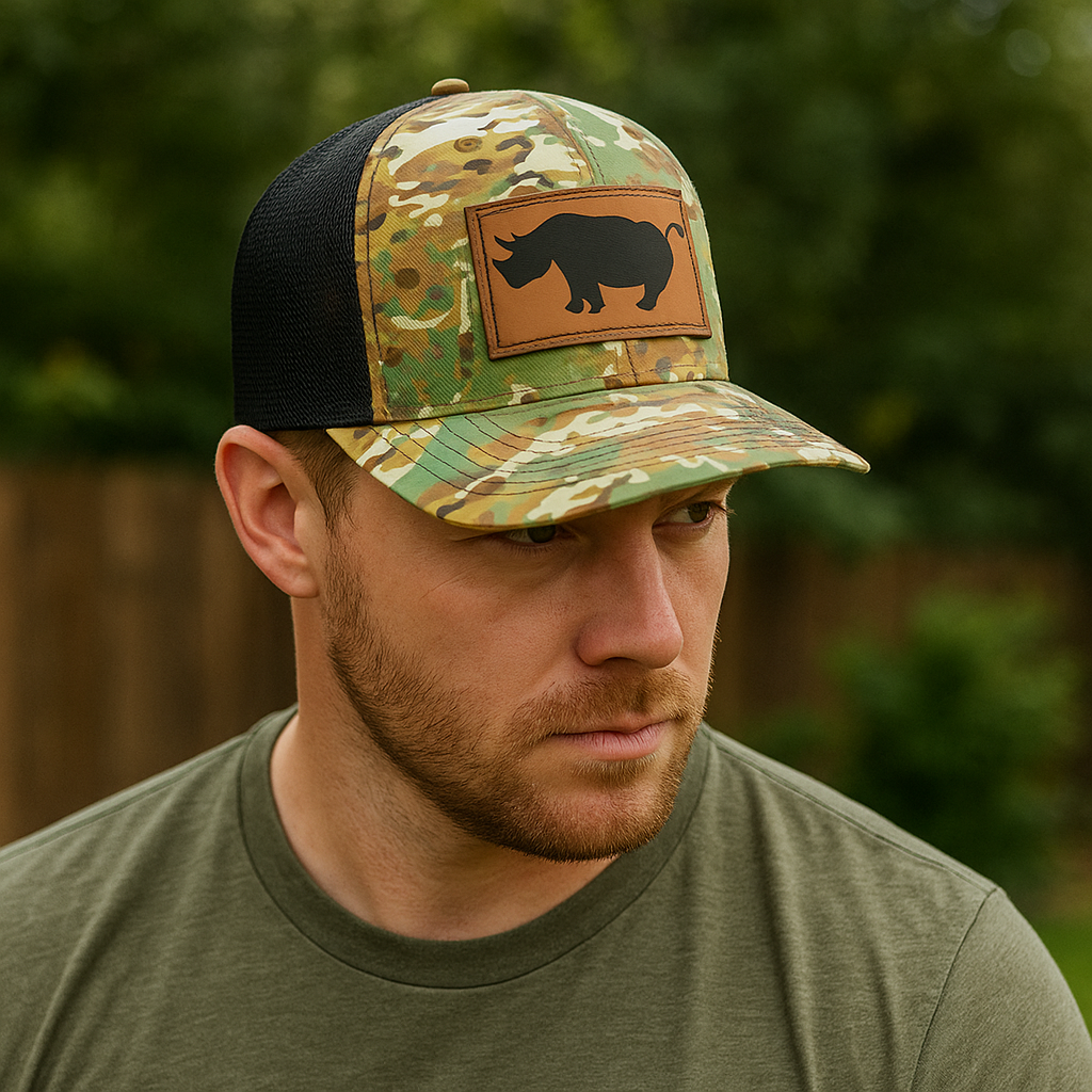 Rhino Patch Camo Mesh Back Trucker Hat