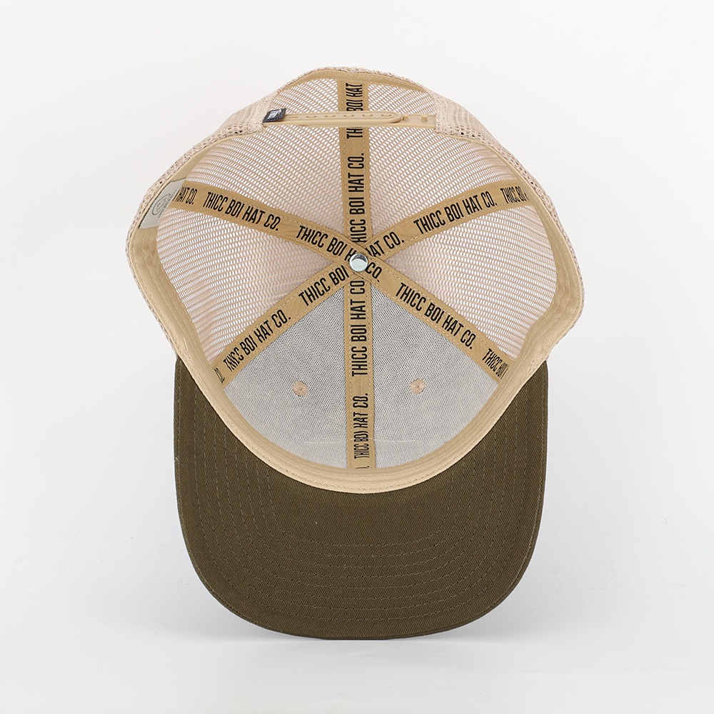 Barbecue Mesh Cap with Camouflage Print and Leather Patch - Casual Outdoor Trucker Hat