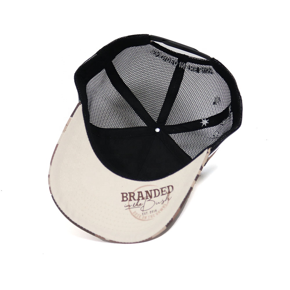 Desert Camo Trucker Cap with Bull Leather Patch – Dusk On The Downs