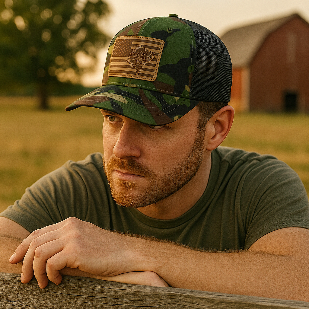 Outdoor Mesh Trucker Hat with Snapback Closure