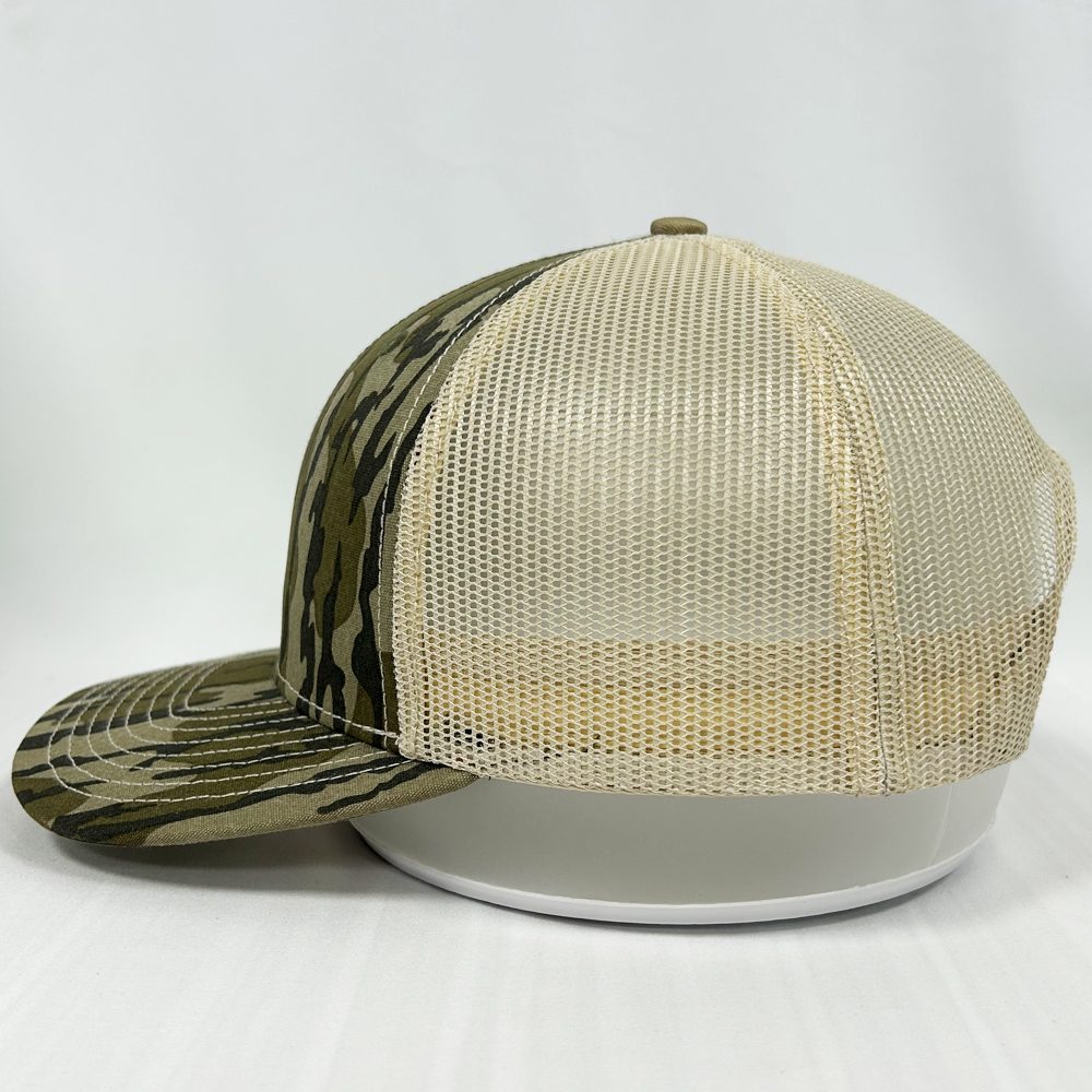 Tiger Camo Print Trucker Hat with Mesh Back for Outdoor Adventures