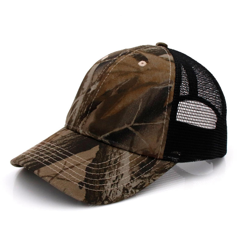 Mesh‑Back Camo Baseball Cap With Adjustable Snapback