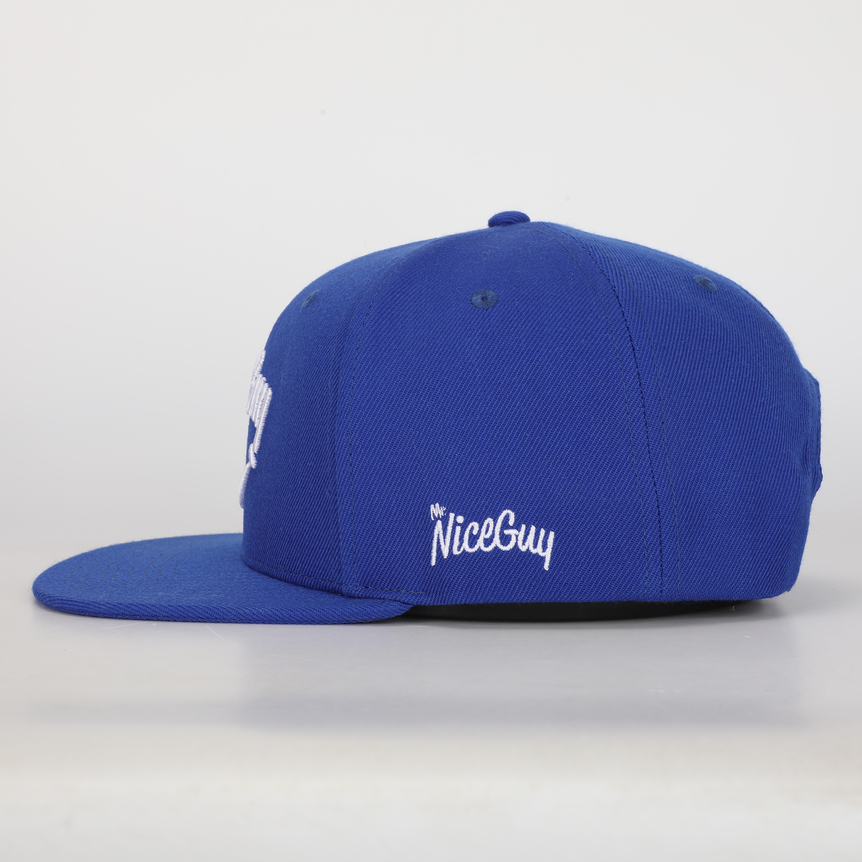 Royal Blue NiceGuy Embroidered Flat Brim Snapback Cap