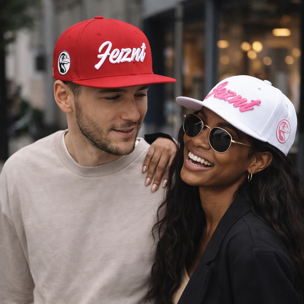 Custom 3D Embroidery Two-Tone Flat Brim Snapback Cap with Script Logo