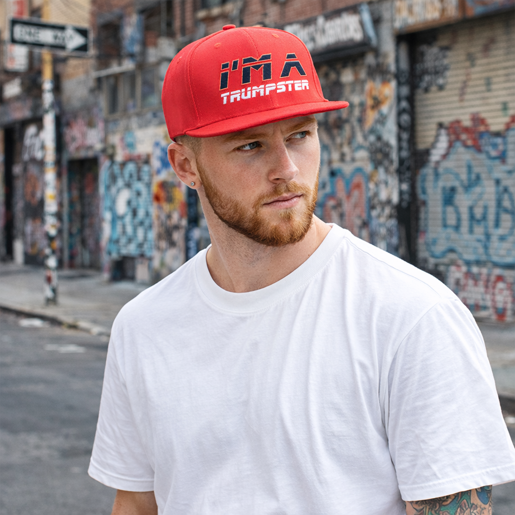 Red I’MA Trumpster Embroidered Snapback Cap