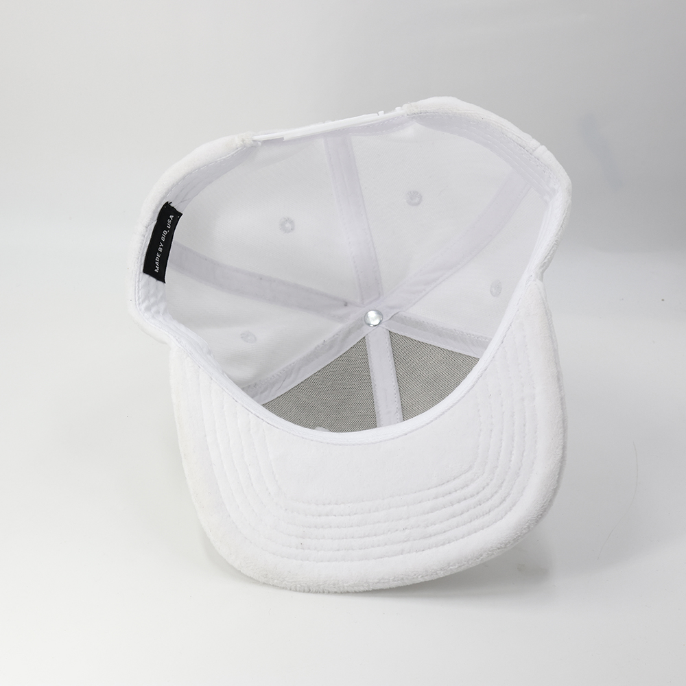 White Celestial Floral Embroidered Flat Brim Snapback Cap