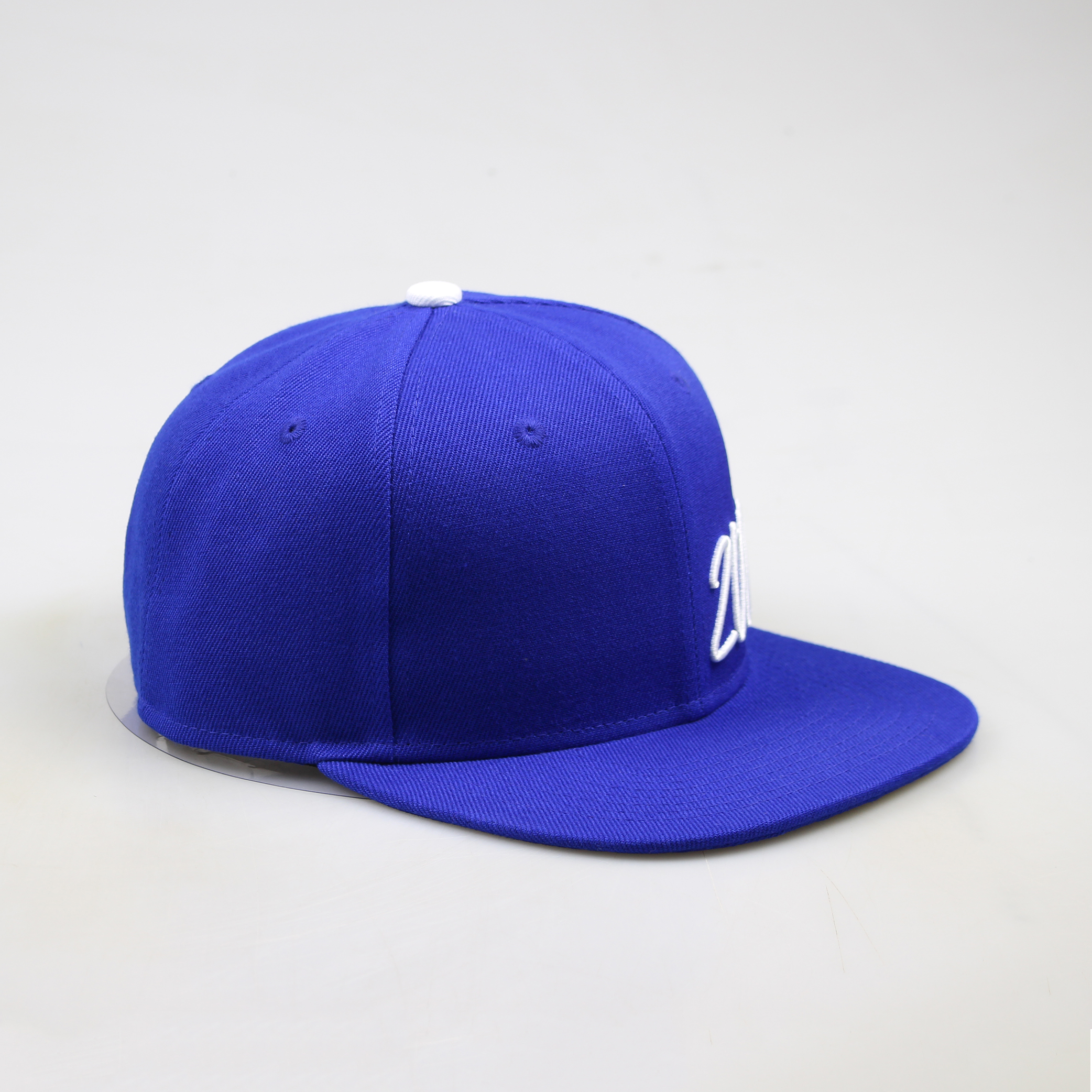 Classic Blue Embroidered 6 Panel Snapback Cap