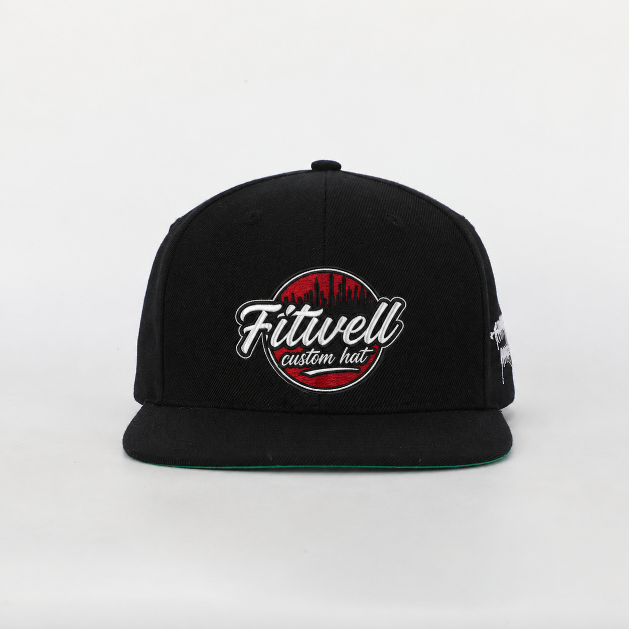 Uptown Fresh Embroidered 6 Panel Snapback Cap with Flat Brim