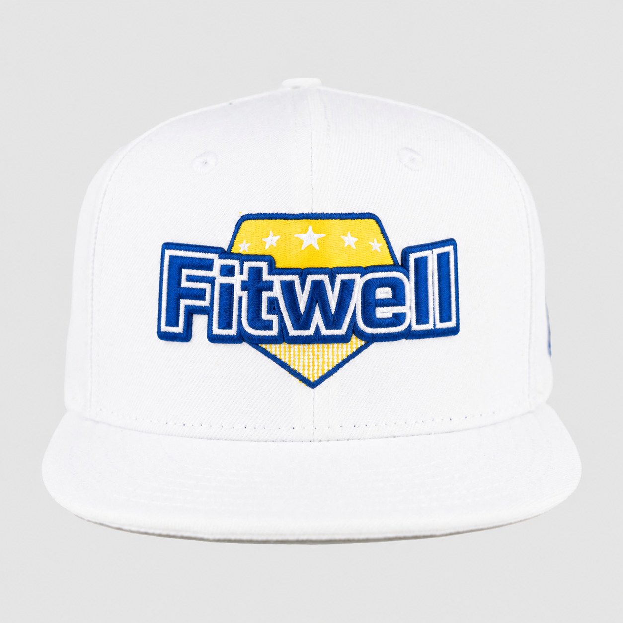 White Indiana Embroidered 6-Panel Flat Brim Snapback Cap