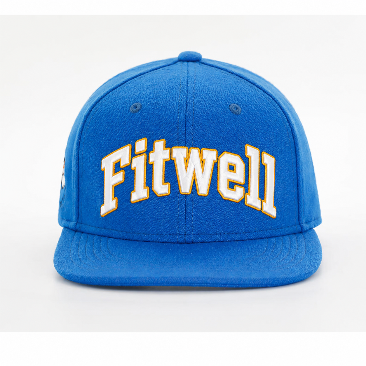 Royal Blue Edmonton Arch Letter Embroidered Flat Brim Snapback Cap