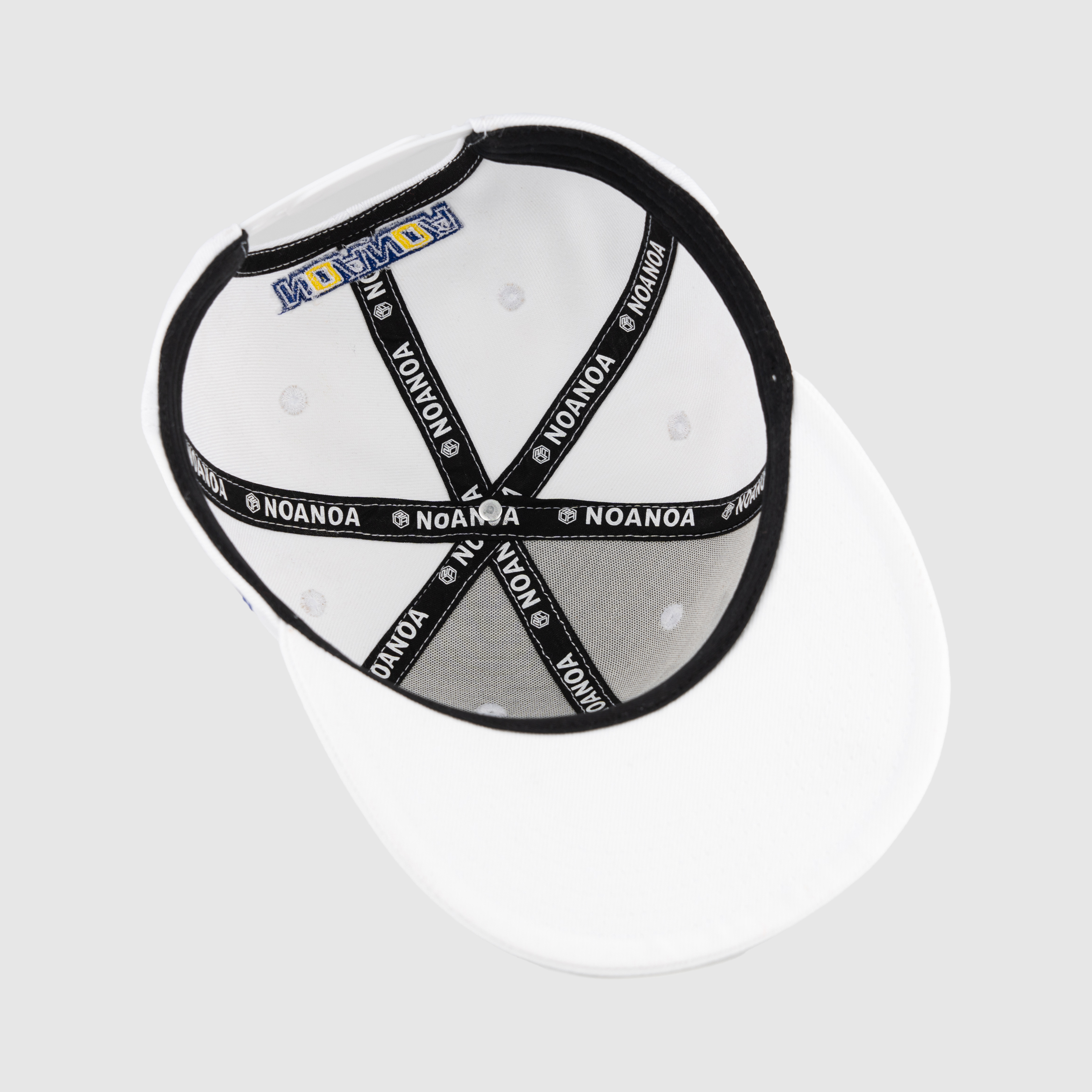 White Indiana Embroidered 6-Panel Flat Brim Snapback Cap