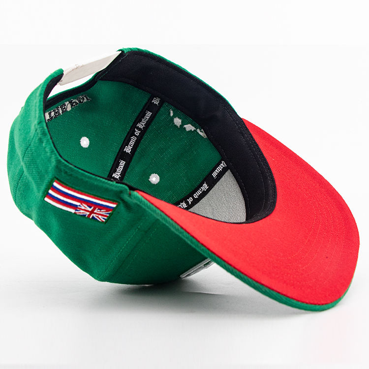 Green Proudly Local 3D Embroidered Flat Brim Snapback Cap