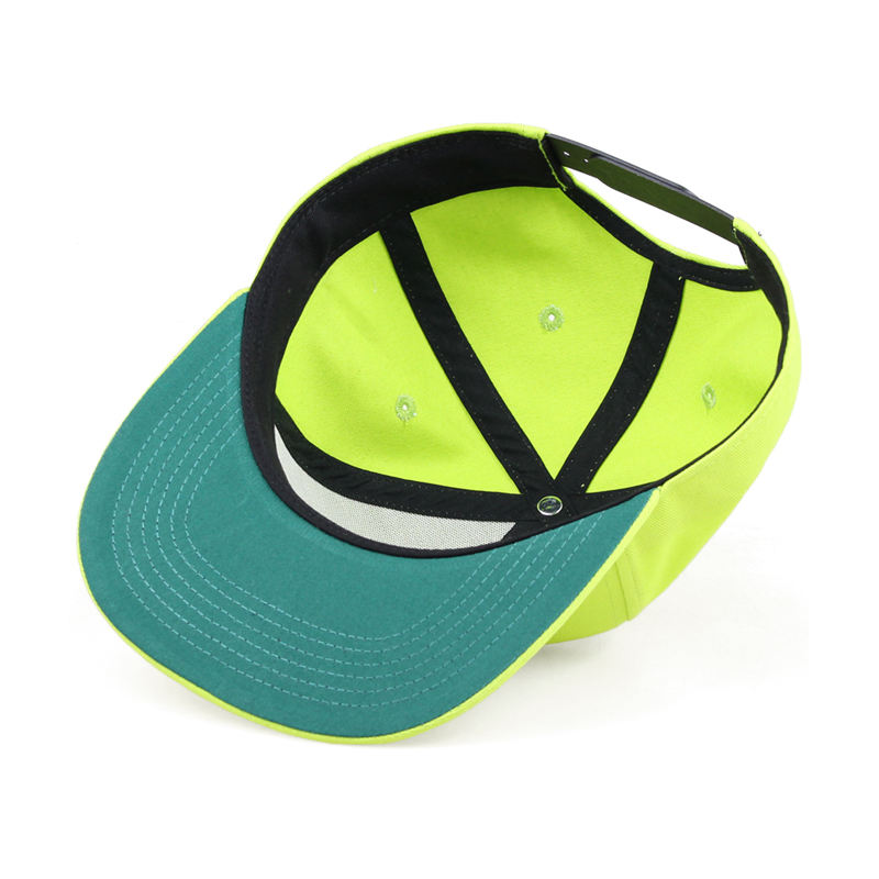 Neon Green Wave Embroidered Snapback Hat