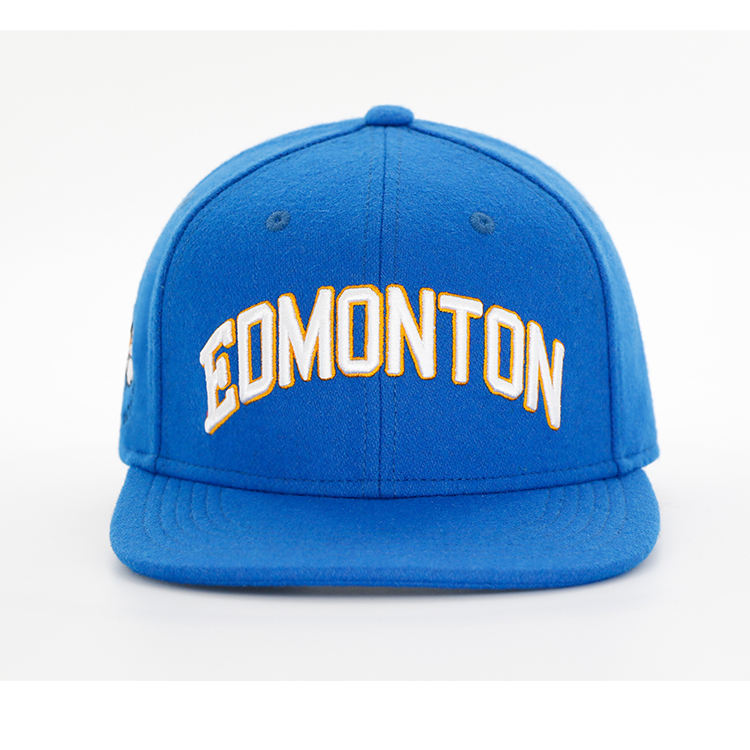 EDMONTON Embroidered Wool Snapback Cap – Bold Streetwear Style