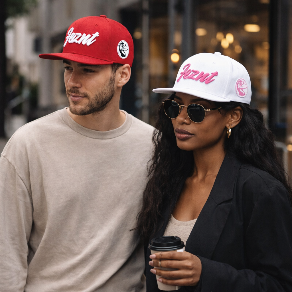 Custom 3D Embroidery Two-Tone Flat Brim Snapback Cap with Script Logo