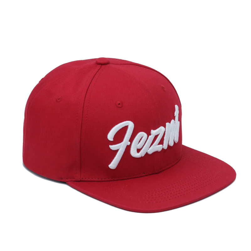 Custom 3D Embroidery Two-Tone Flat Brim Snapback Cap with Script Logo