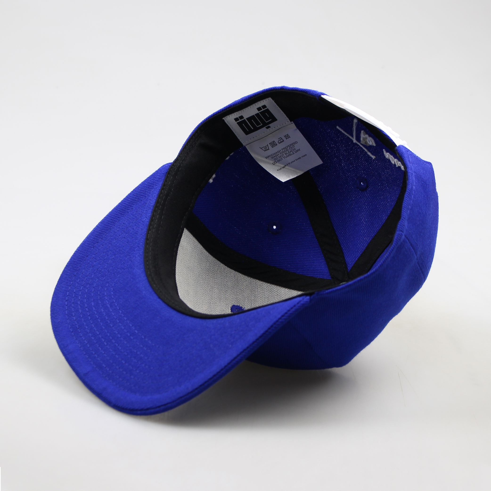 Classic Blue Embroidered 6 Panel Snapback Cap