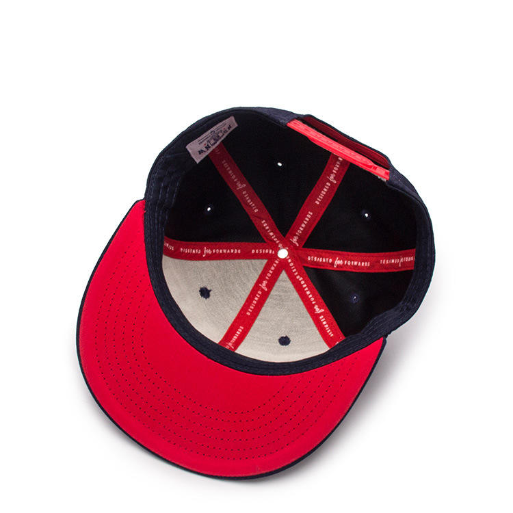 NSNW Navy 3D Embroidered Flat Brim Snapback Hat