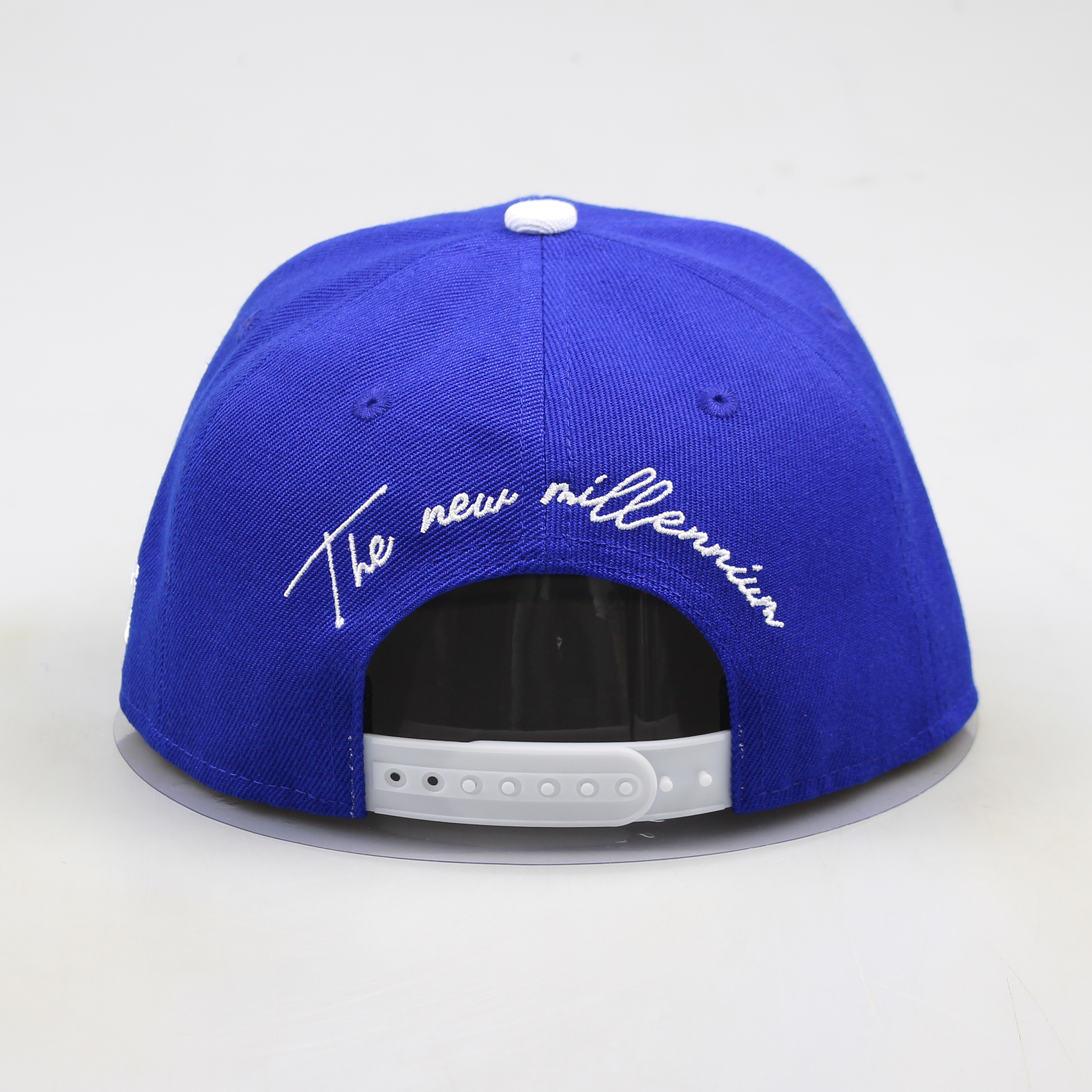 Classic Blue Embroidered 6 Panel Snapback Cap