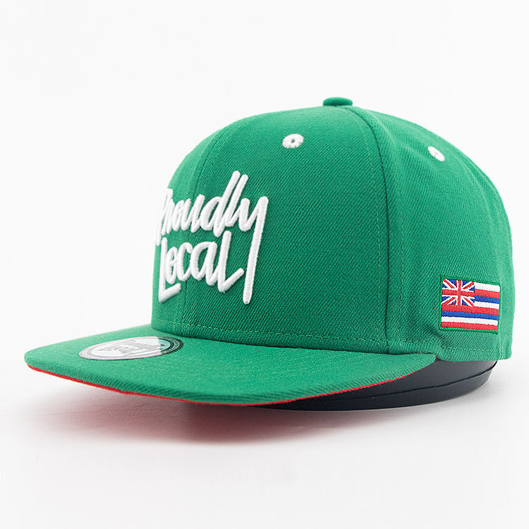 Green Proudly Local 3D Embroidered Snapback Cap
