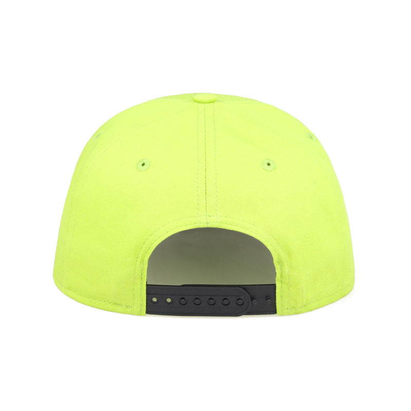Neon Green Wave Embroidered Snapback Hat