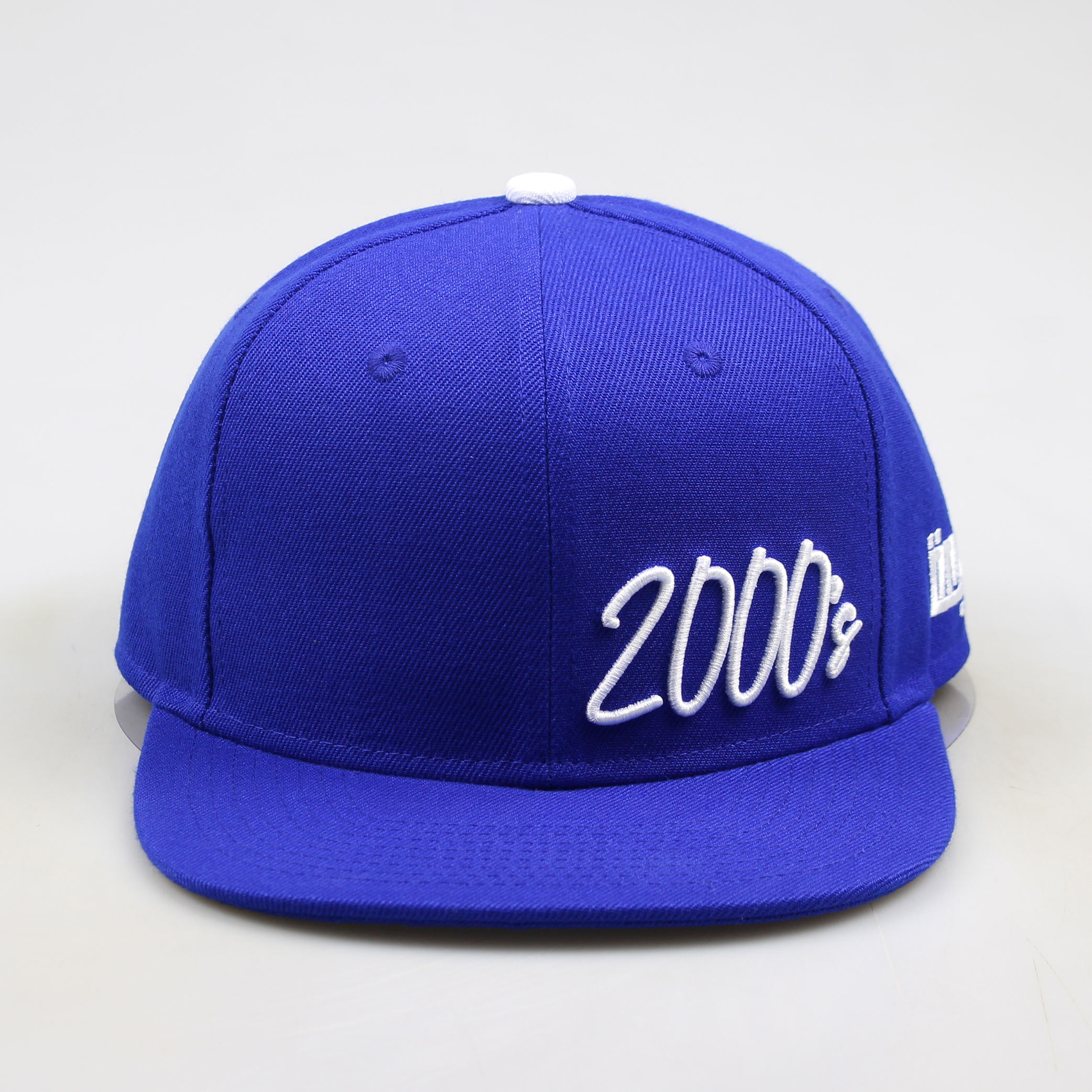 Classic Blue Embroidered 6 Panel Snapback Cap