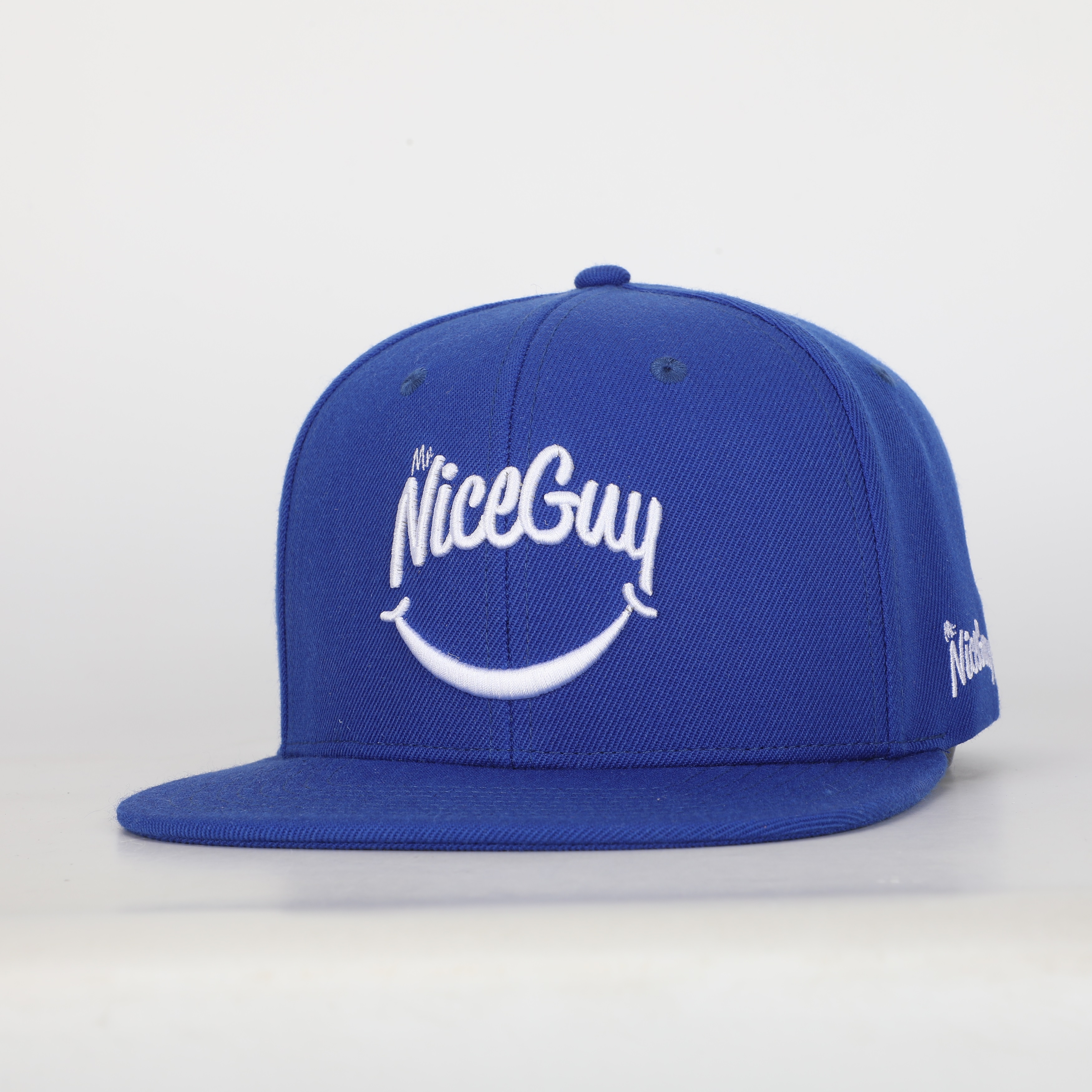 Royal Blue NiceGuy Embroidered Flat Brim Snapback Cap