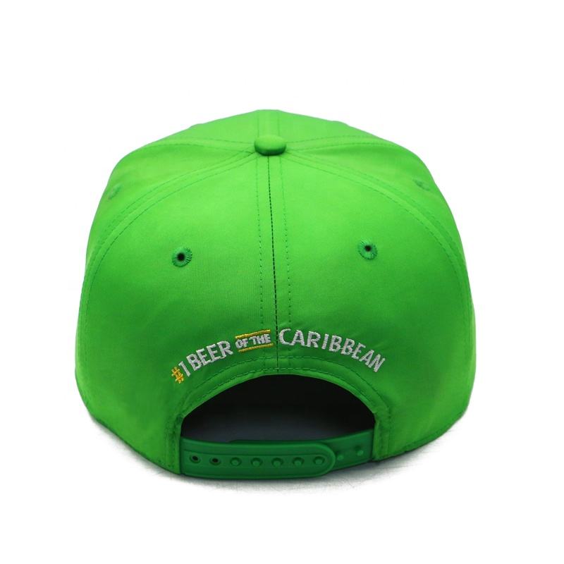 Bright Green Presidente Embroidered 6-Panel Flat Brim Snapback Hat