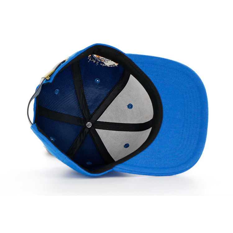 Royal Blue Edmonton Arch Letter Embroidered Flat Brim Snapback Cap