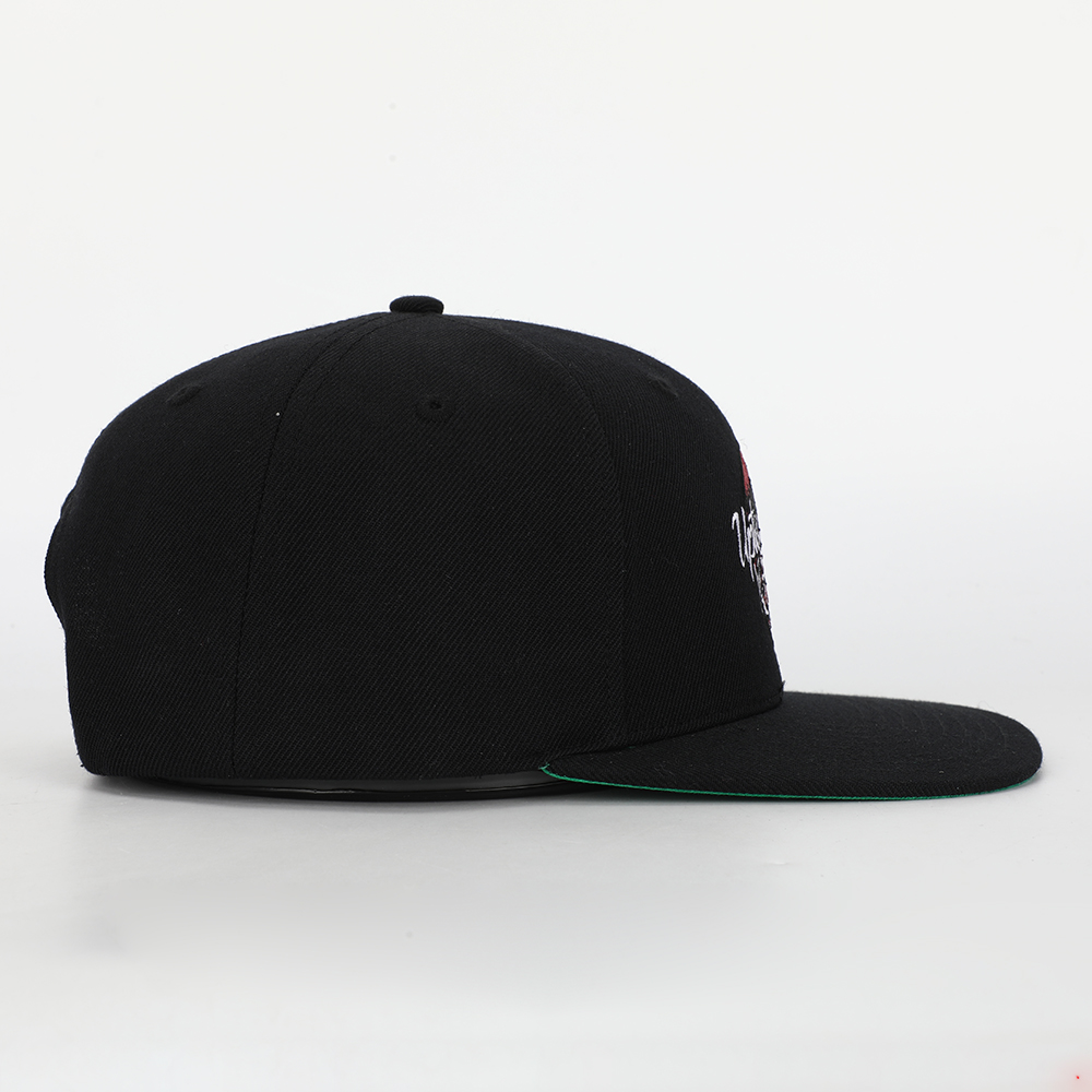 Uptown Fresh Embroidered 6 Panel Snapback Cap with Flat Brim