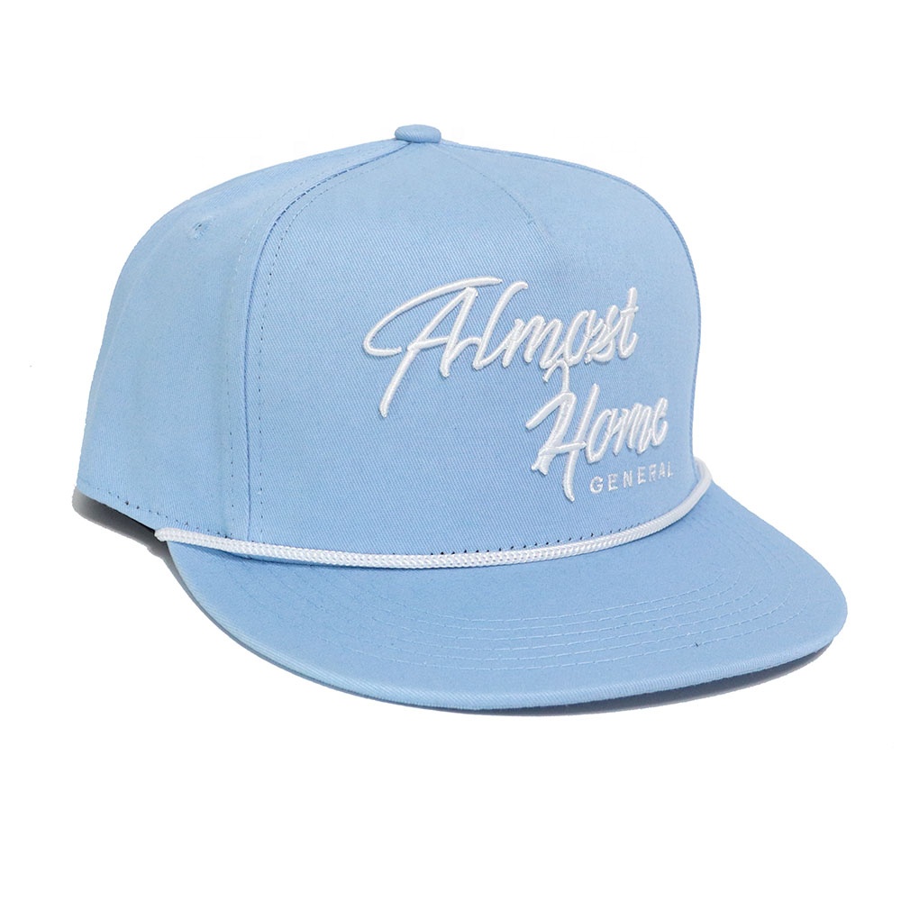 Almost Home Embroidered Light Blue Rope Snapback Hat
